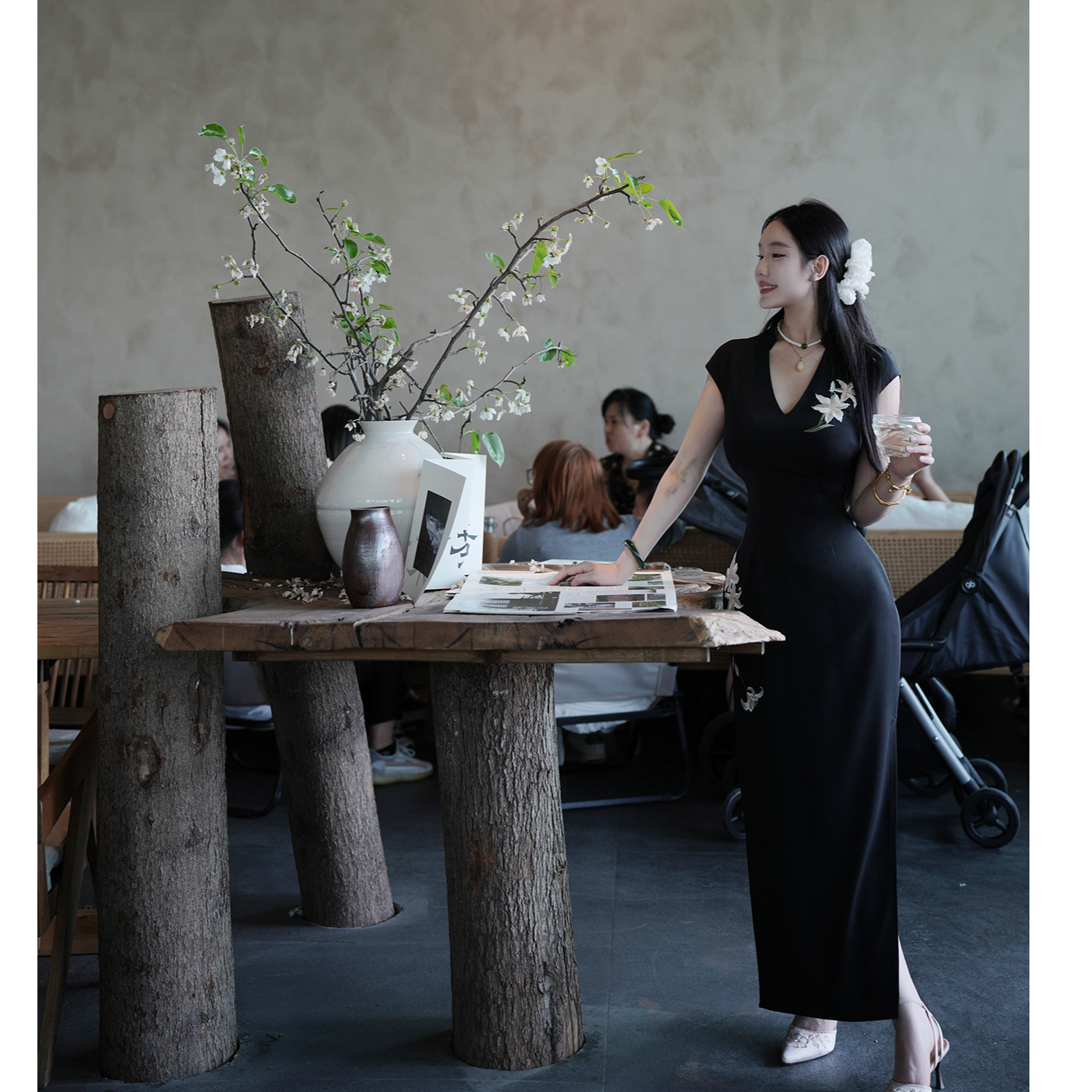 ［桃芝东方美学］原创小众高级感设计师旗袍【荒川小百合】