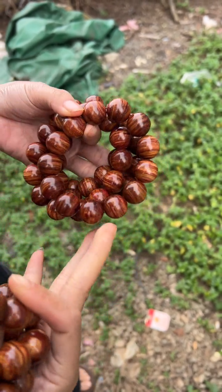 黄花梨/降香黄檀A021紫油梨1.8圆珠手串88多样性发一