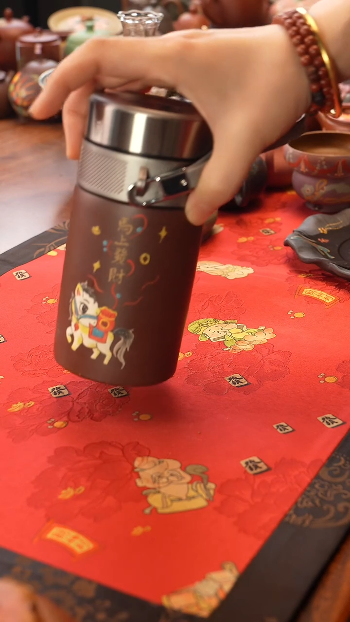 茶壶紫砂唐马保温杯