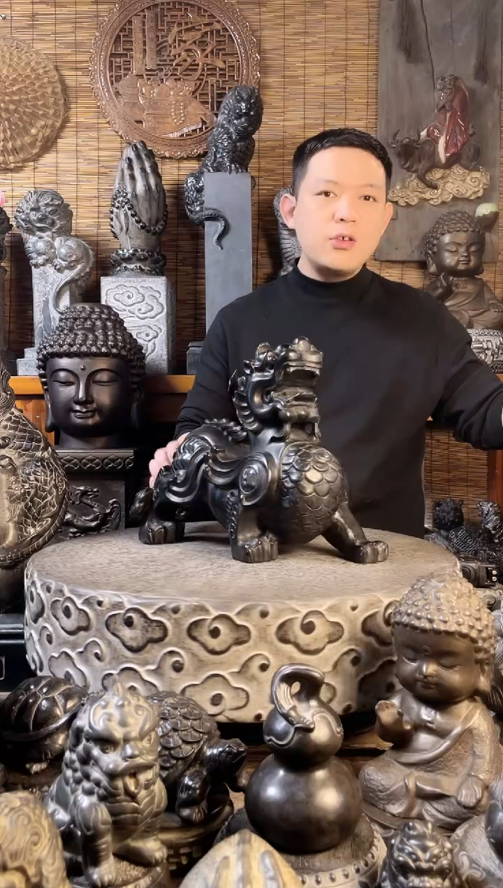 【闪购商品】40飞天貔貅天然青石雕刻