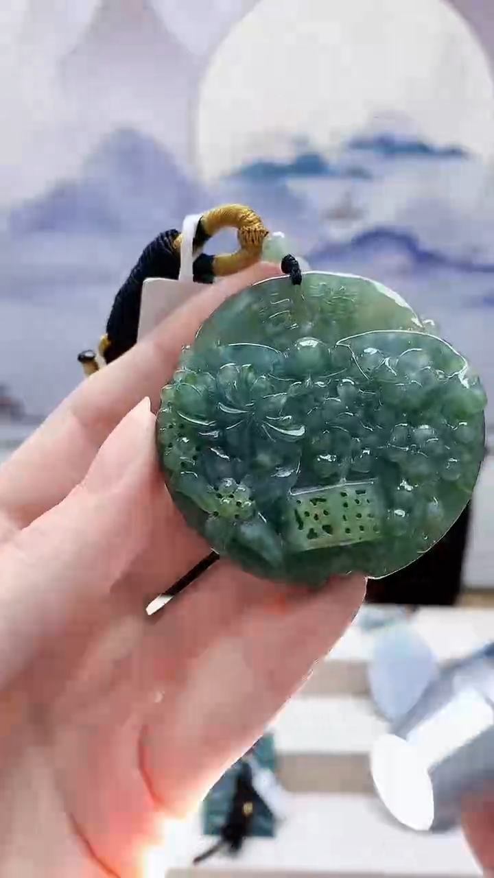 未镶嵌定制翡翠1502ry-毛货挂件26