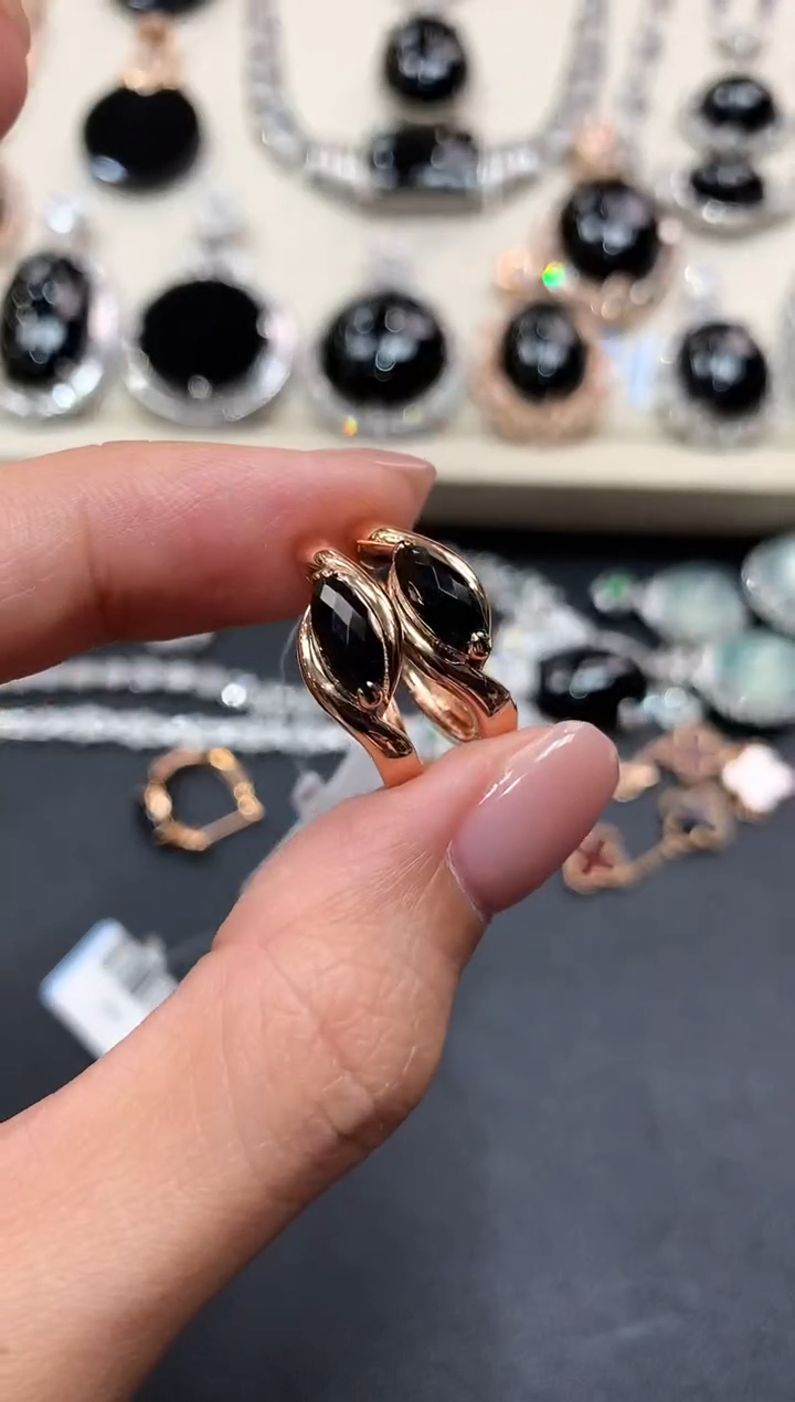 【闪购商品】翡翠耳饰18K金镶嵌q36多样性一件发货无鉴赏