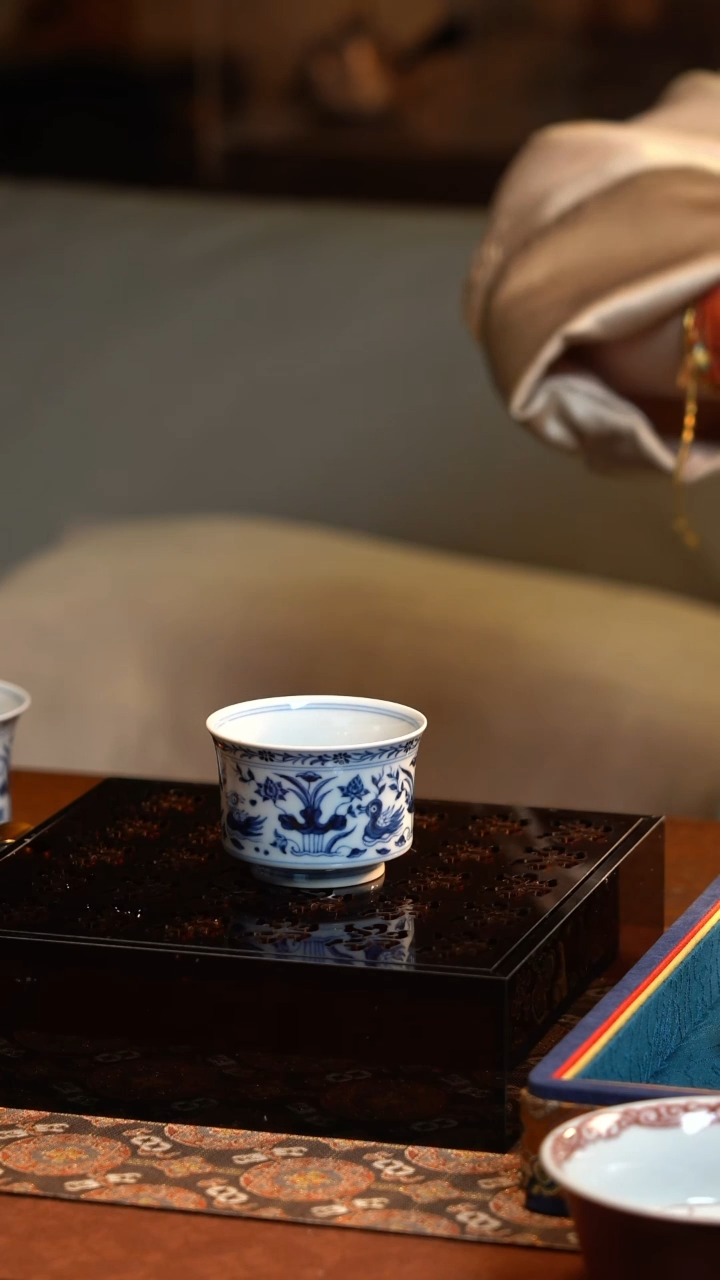 【闪购商品】L元煦预售15天先发茶巾鸳鸯戏水马蹄杯