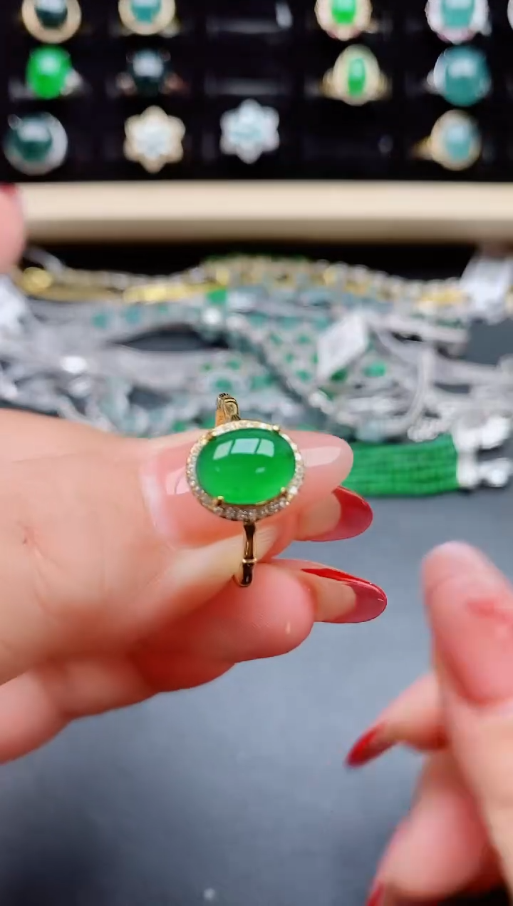 【闪购商品】翡翠戒指银S925镶嵌321321