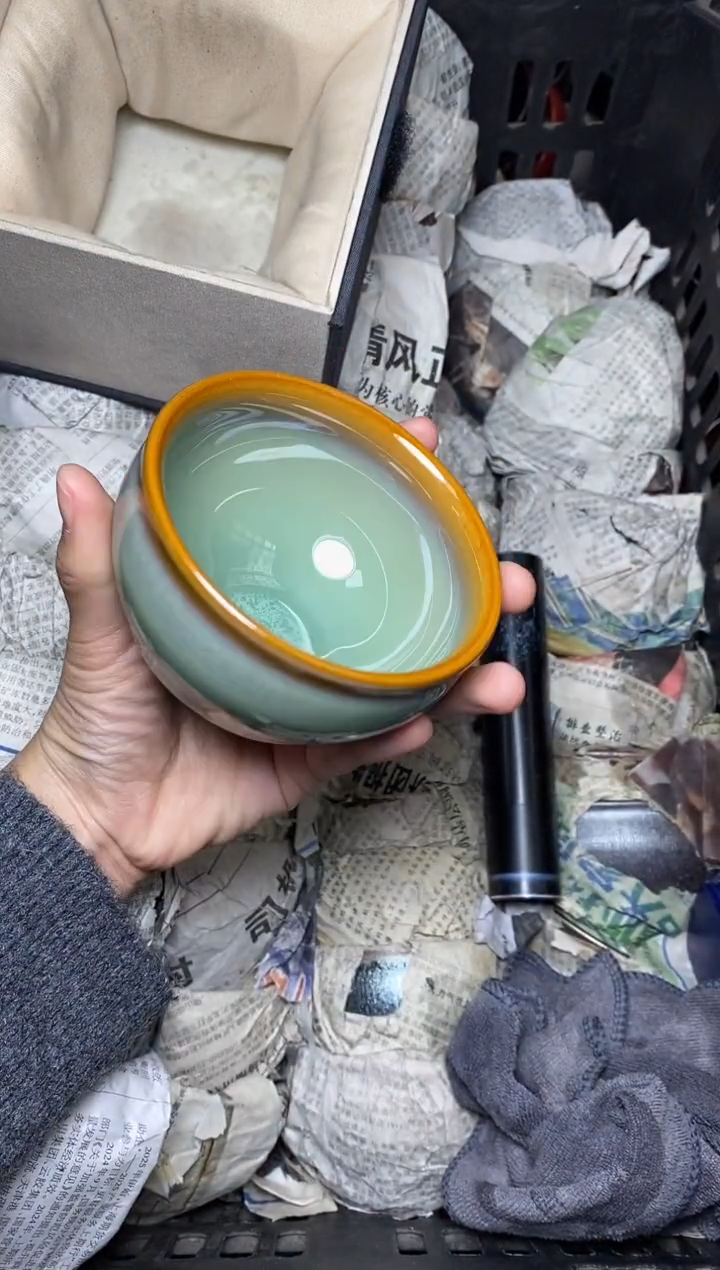 【闪购商品】茶盏青玉 盏三疯建盏茶器