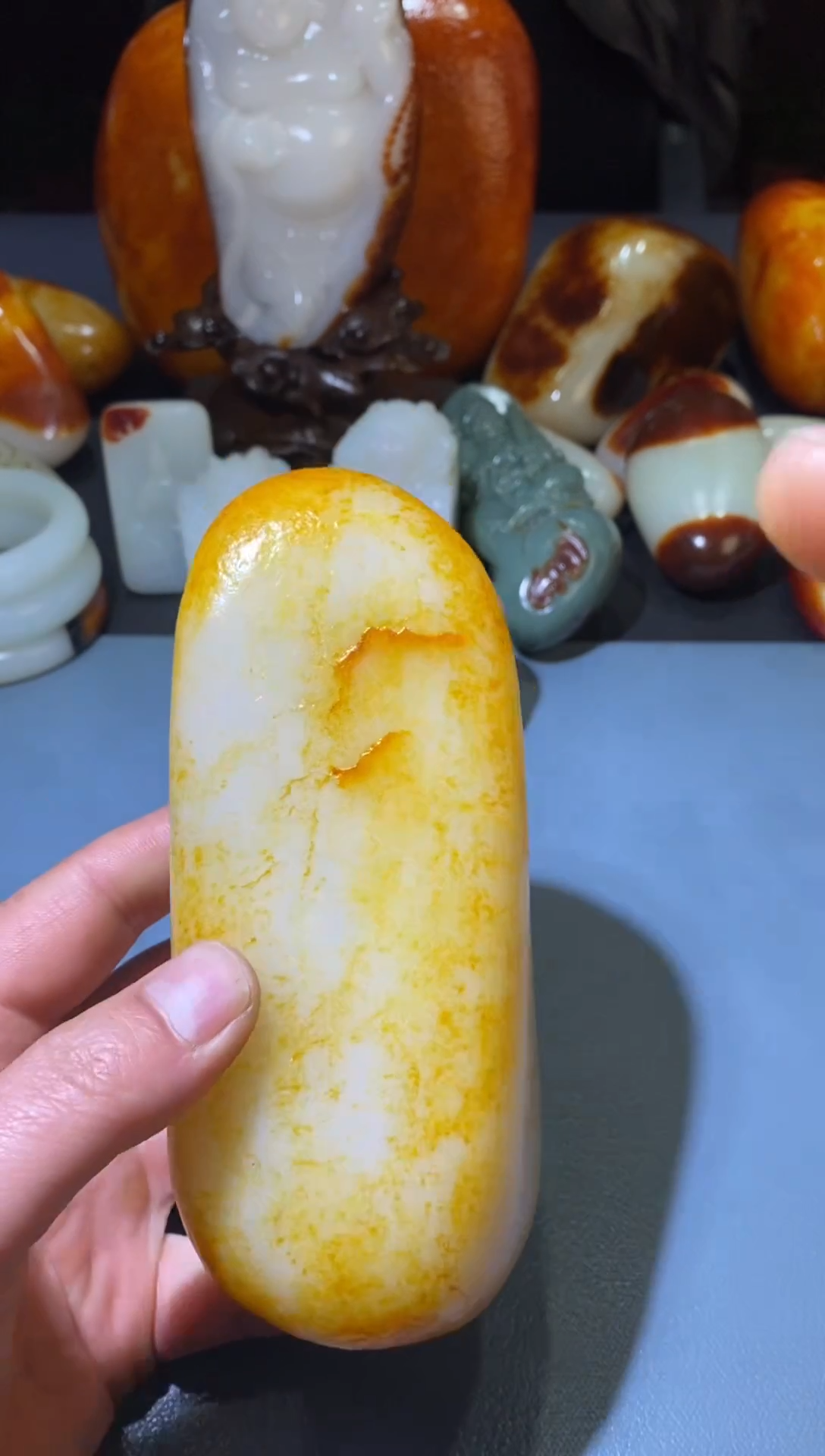 未镶嵌和田玉把件茶****.和田玉