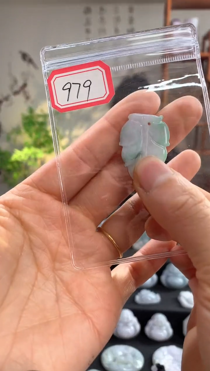 【闪购商品】翡翠颈饰未镶嵌叶子 979多样性发一件