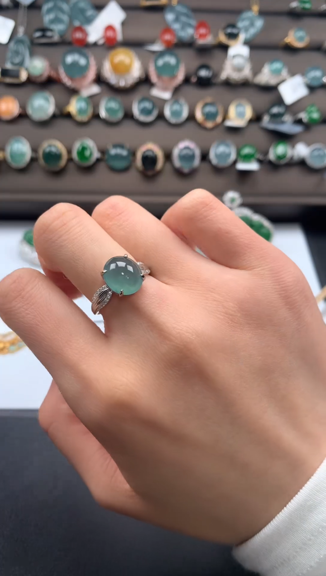 【闪购商品】翡翠戒指银S925镶嵌33321312312