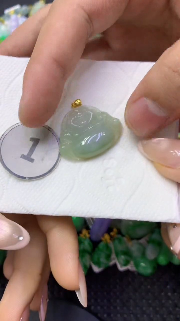 颈饰未镶嵌翡翠天然缅甸翡翠A货