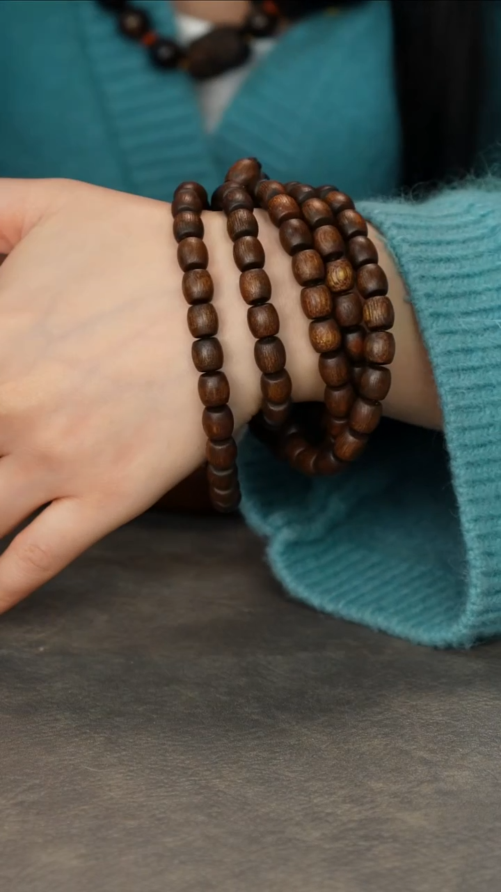 【闪购商品】沉香手串沉水帝王级海南昆仑梅格树心玉化料108颗