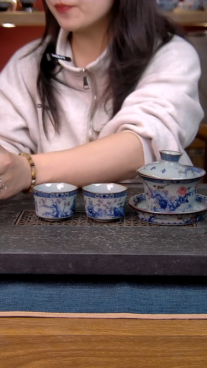 简装家用款3件套 老陶泥开片纹陶瓷茶具