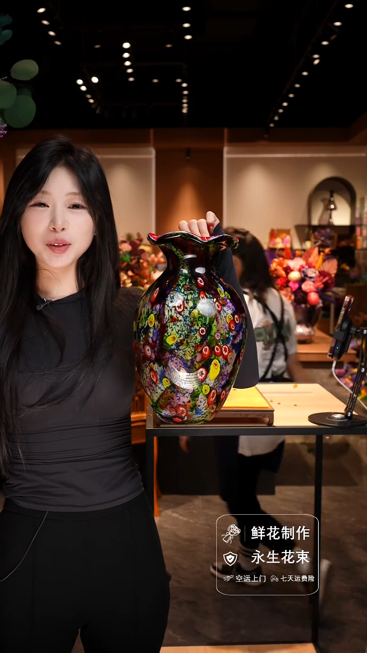 手工艺品琉璃手工花器花束空运包邮送货上门-以图片为准  