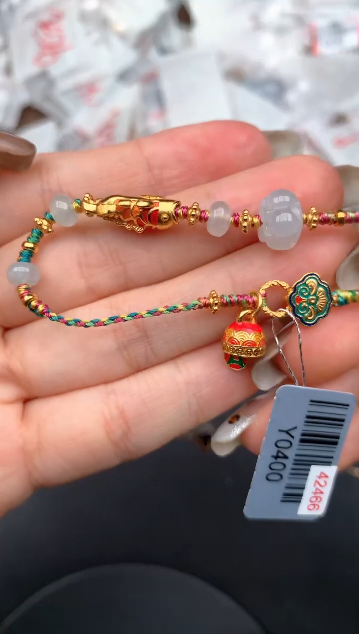 银S925镶嵌挂件翡翠一15手围