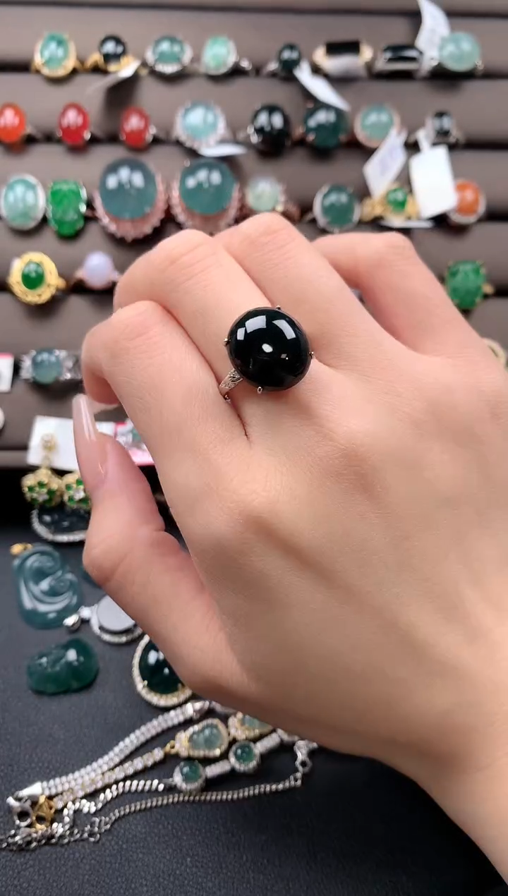 【闪购商品】翡翠戒指银S925镶嵌432432432