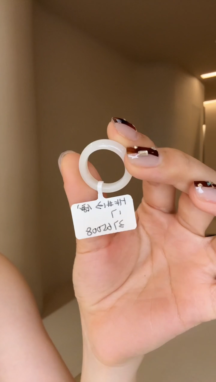 【闪购商品】和田玉戒指未镶嵌13码俄白