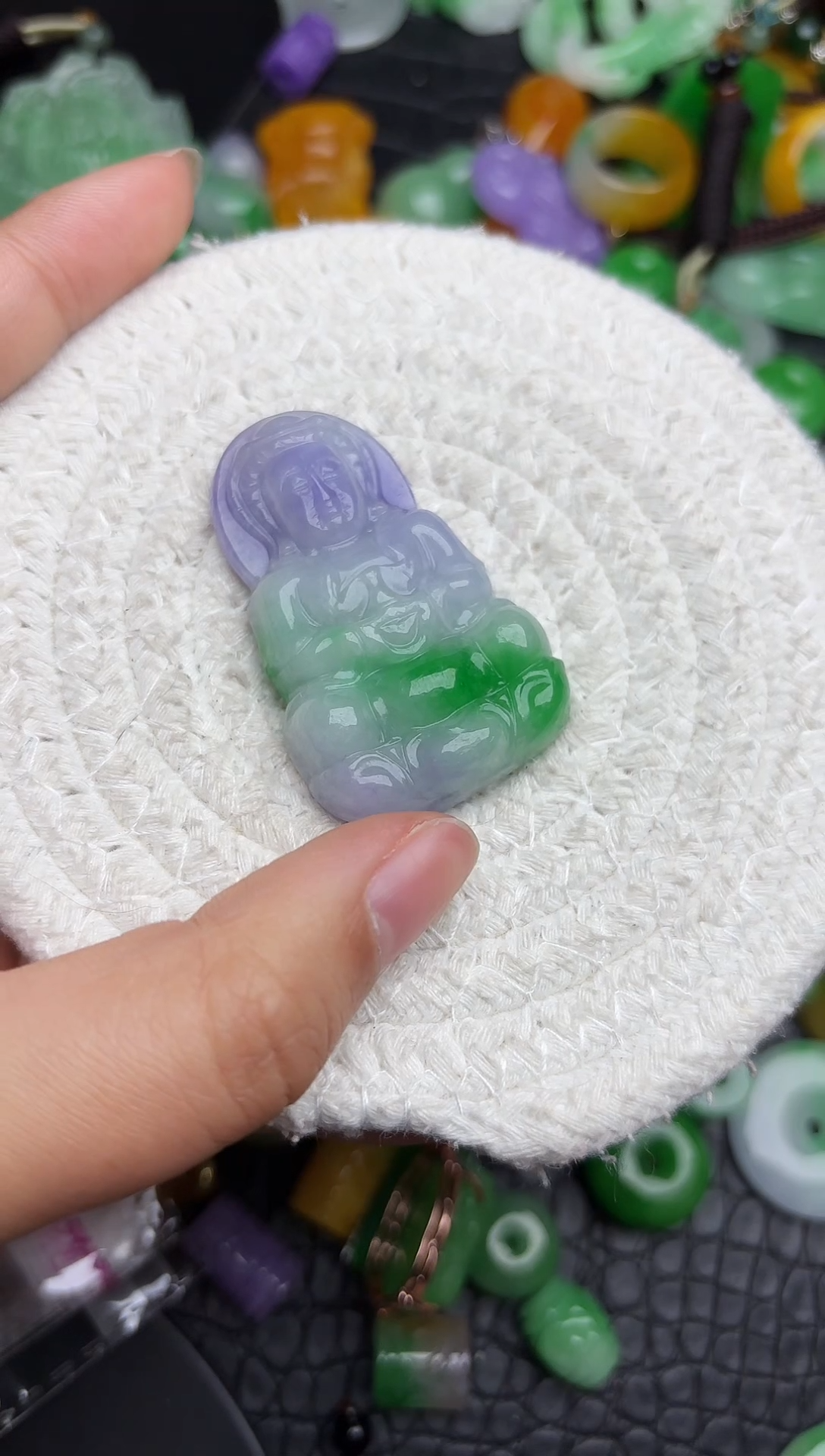 颈饰未镶嵌翡翠缅甸翡翠吊坠