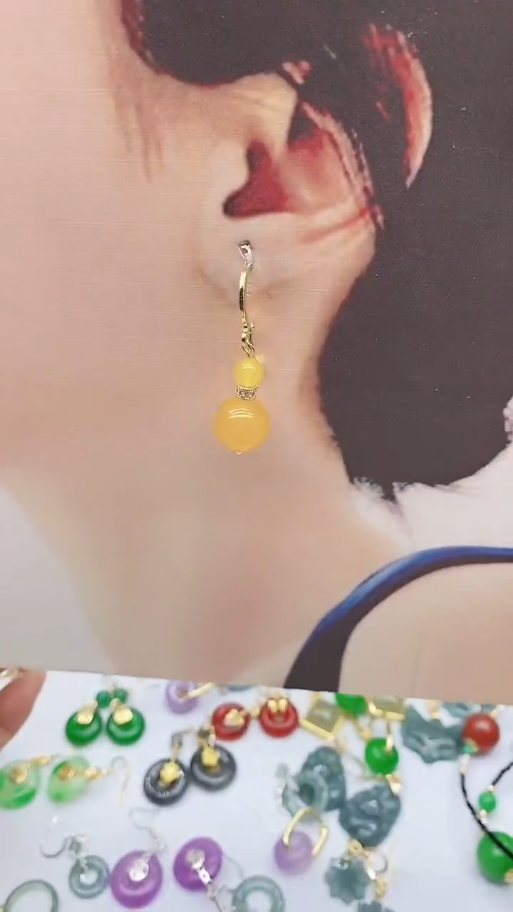 未镶嵌耳饰玛瑙/玉髓240