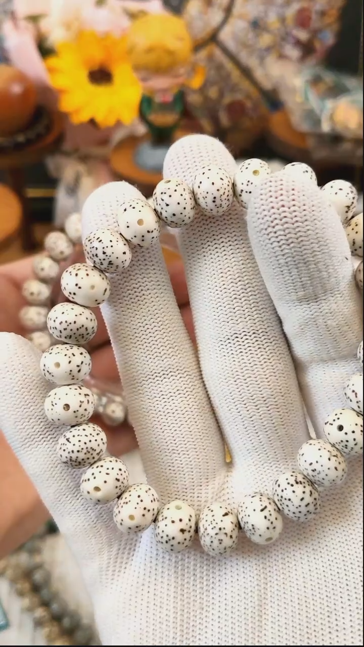 手串星月菩提11*9mm原白苹果珠