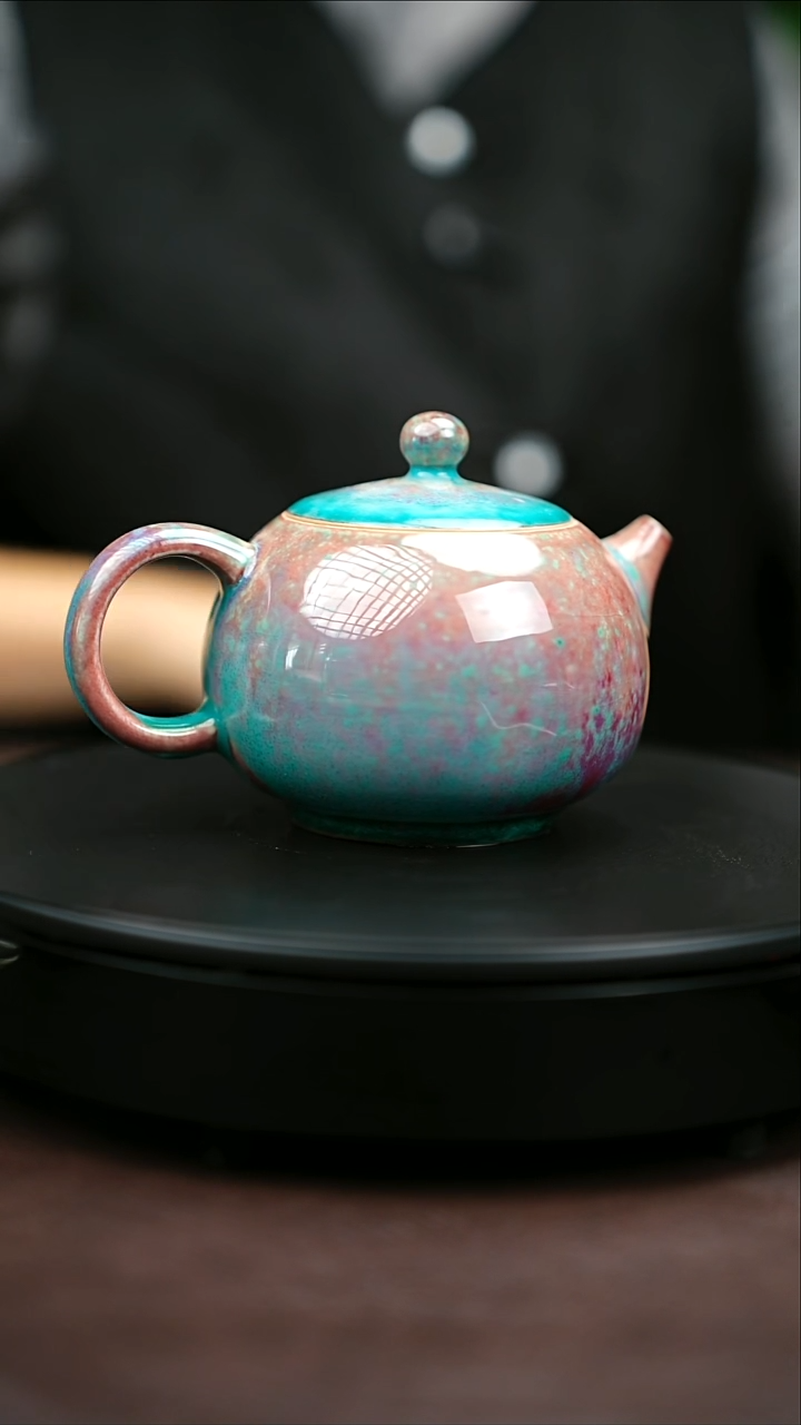 摆件208*一级品原矿钧瓷炉钧釉西施壶