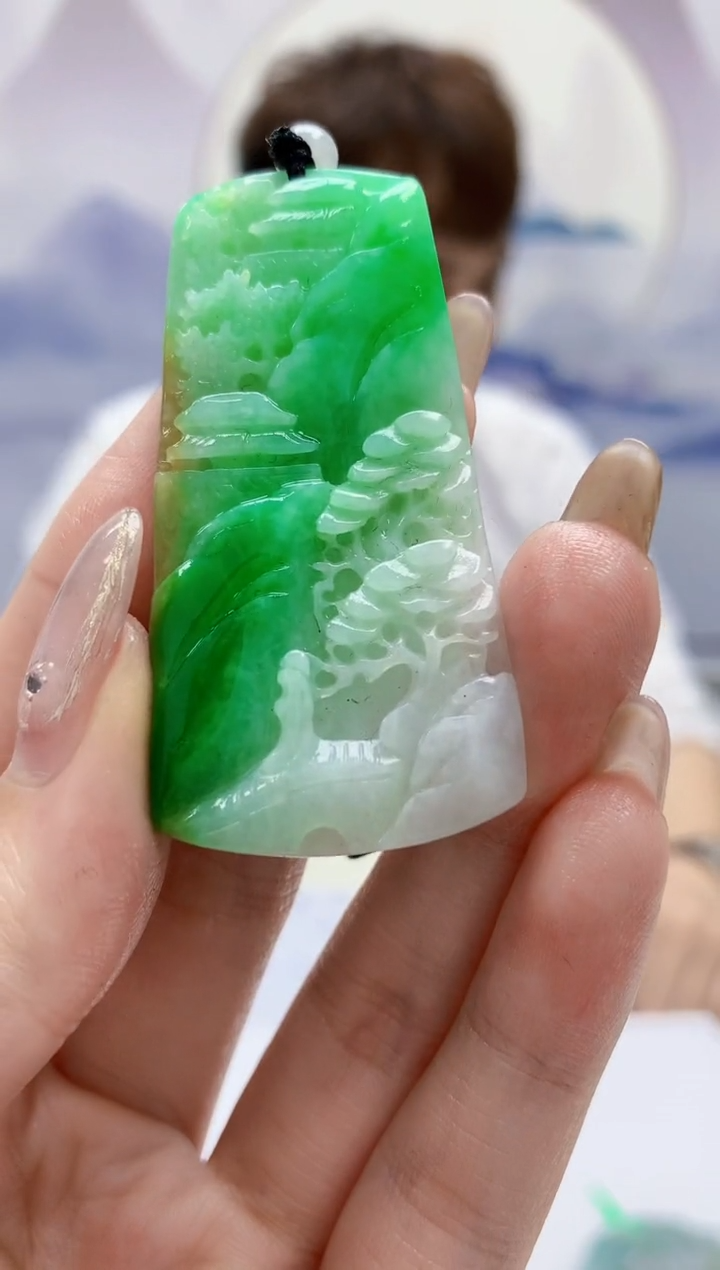 【闪购商品】定制翡翠未镶嵌4868jw-毛货挂件204