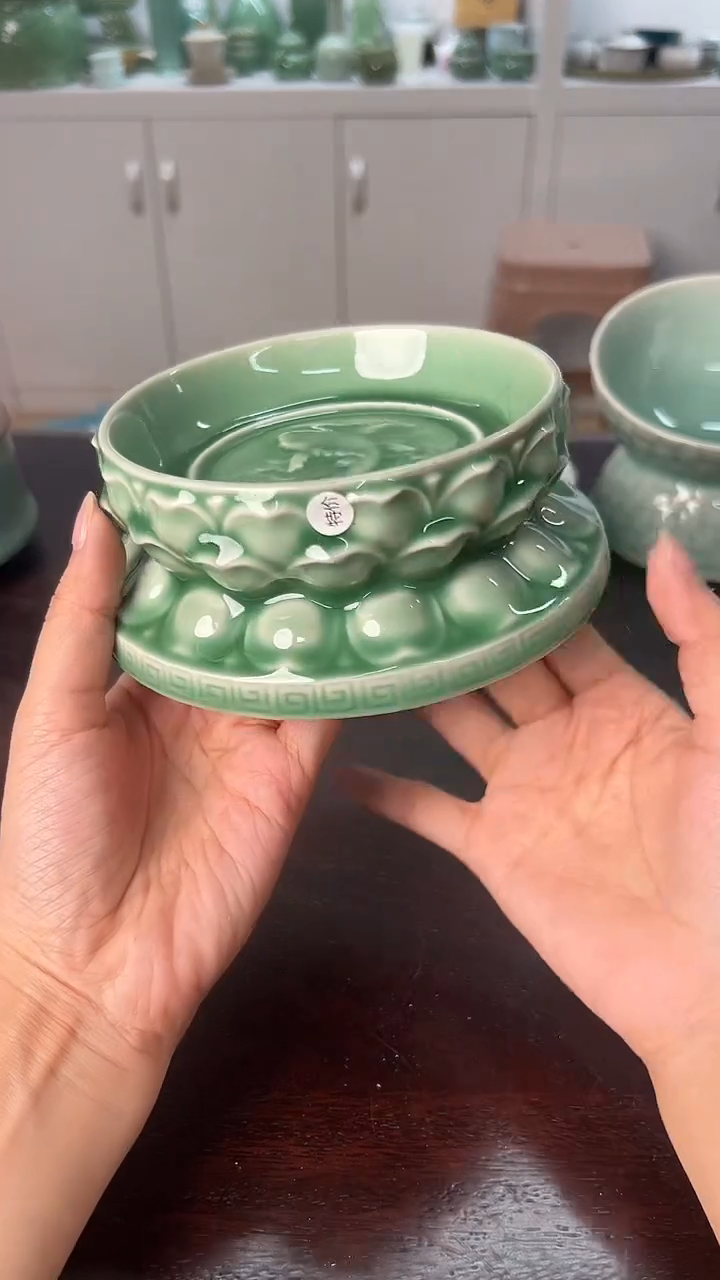 龙泉云间青瓷小米茶器