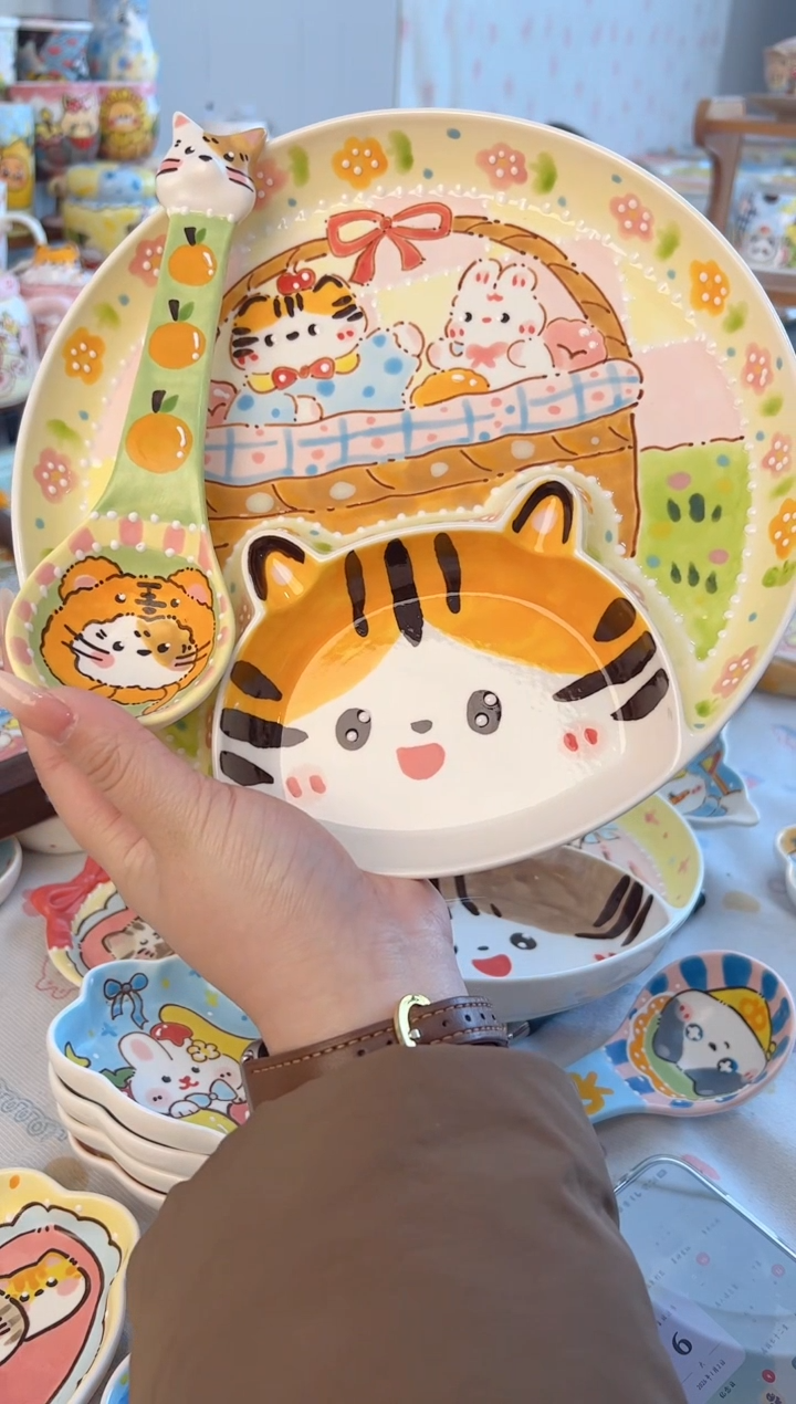 摆件陶小****飞景德镇陶瓷手绘微瑕