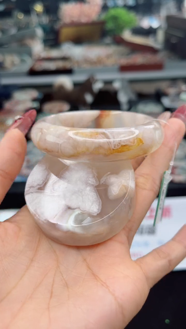 【闪购商品】石英质玉手镯未镶嵌54圈口（赠品镯心）3515687