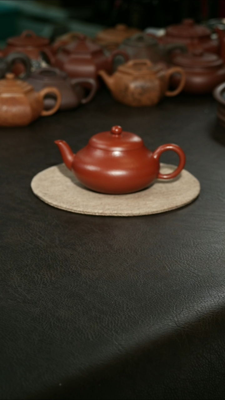 茶壶紫砂01大红袍矮梨