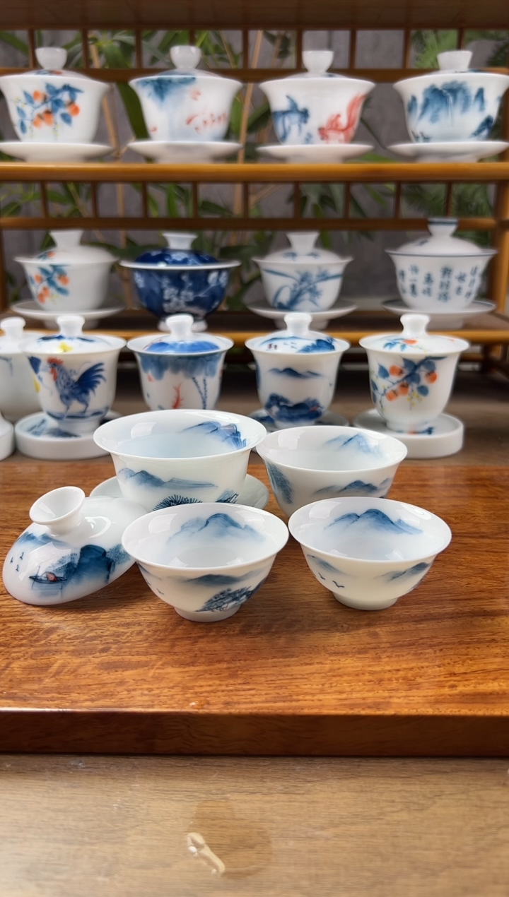 【闪购商品】全品山水80ml三才+般若杯1+小玉兰2