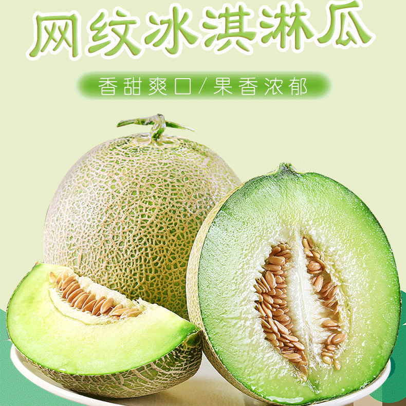 海南玫珑网纹瓜甜瓜静冈蜜瓜软糯清甜冰淇淋爽口当季采摘新鲜水果