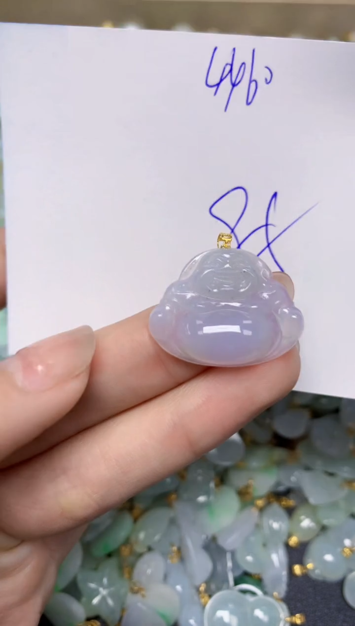 【闪购商品】翡翠颈饰18K金镶嵌天然翡翠A货