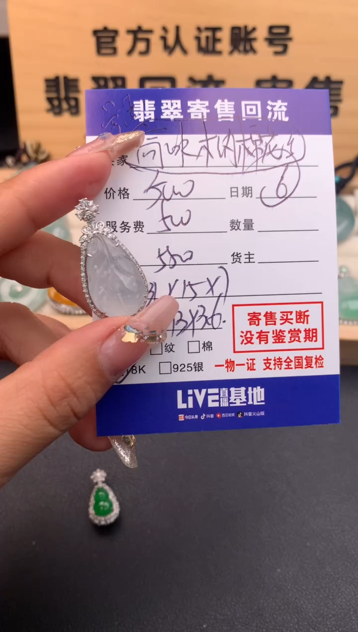 【闪购商品】翡翠颈饰18K金镶嵌10125735