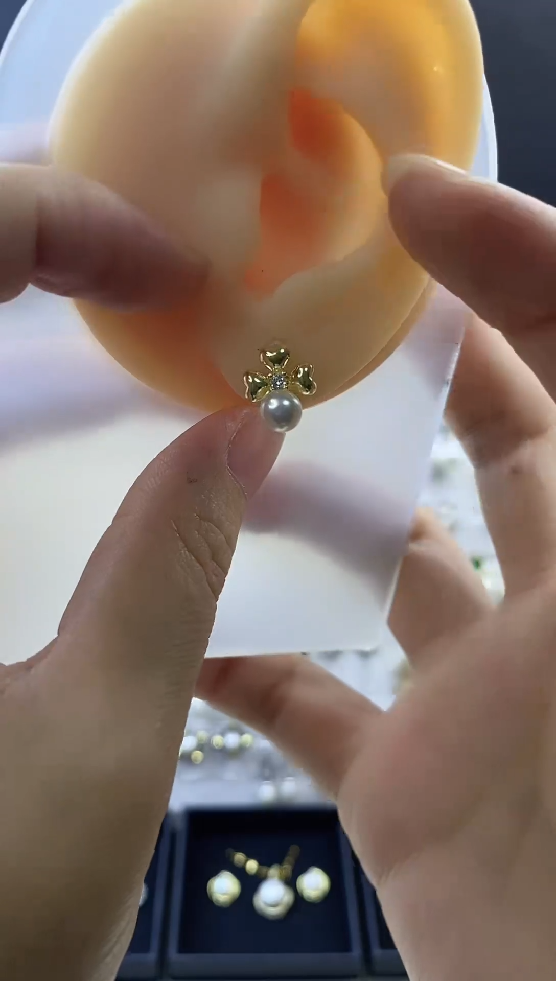合金耳饰淡水珍珠23