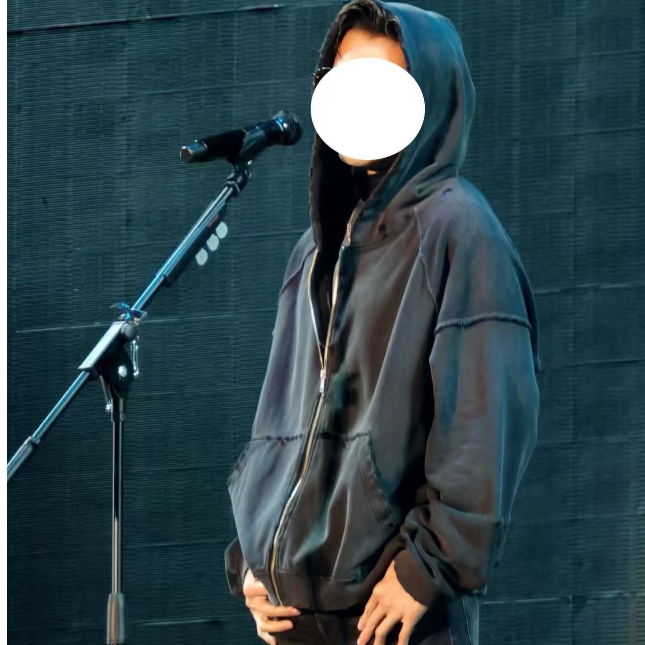 Evolution锋哥苏州2025进化演唱会做旧洗水破洞长袖帽衫