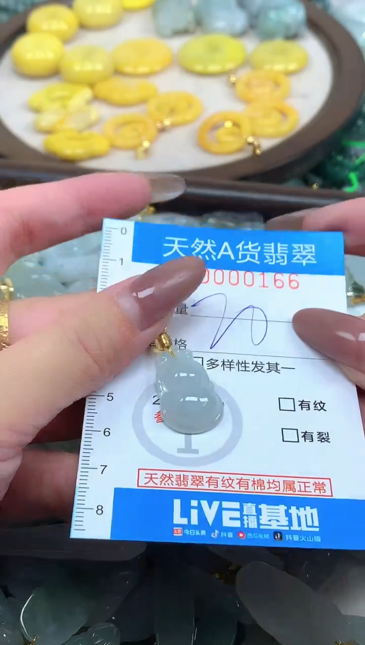 颈饰未镶嵌翡翠净货挂件-0166