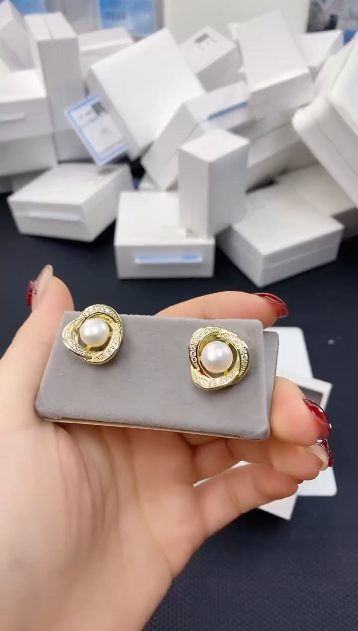 未镶嵌耳饰淡水珍珠ED1095