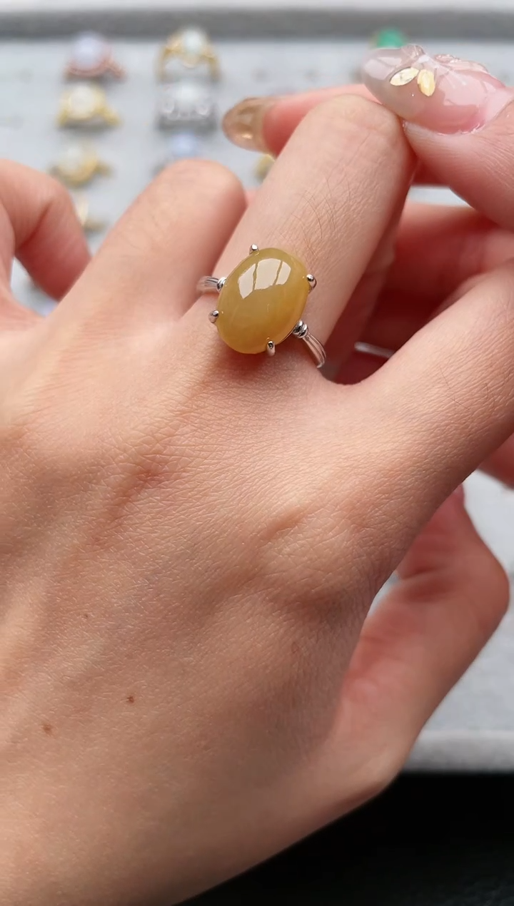 【闪购商品】翡翠戒指银S925镶嵌1111