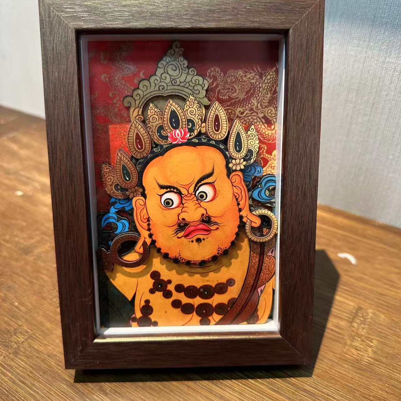 刺绣材质【黄财神】桌面摆台