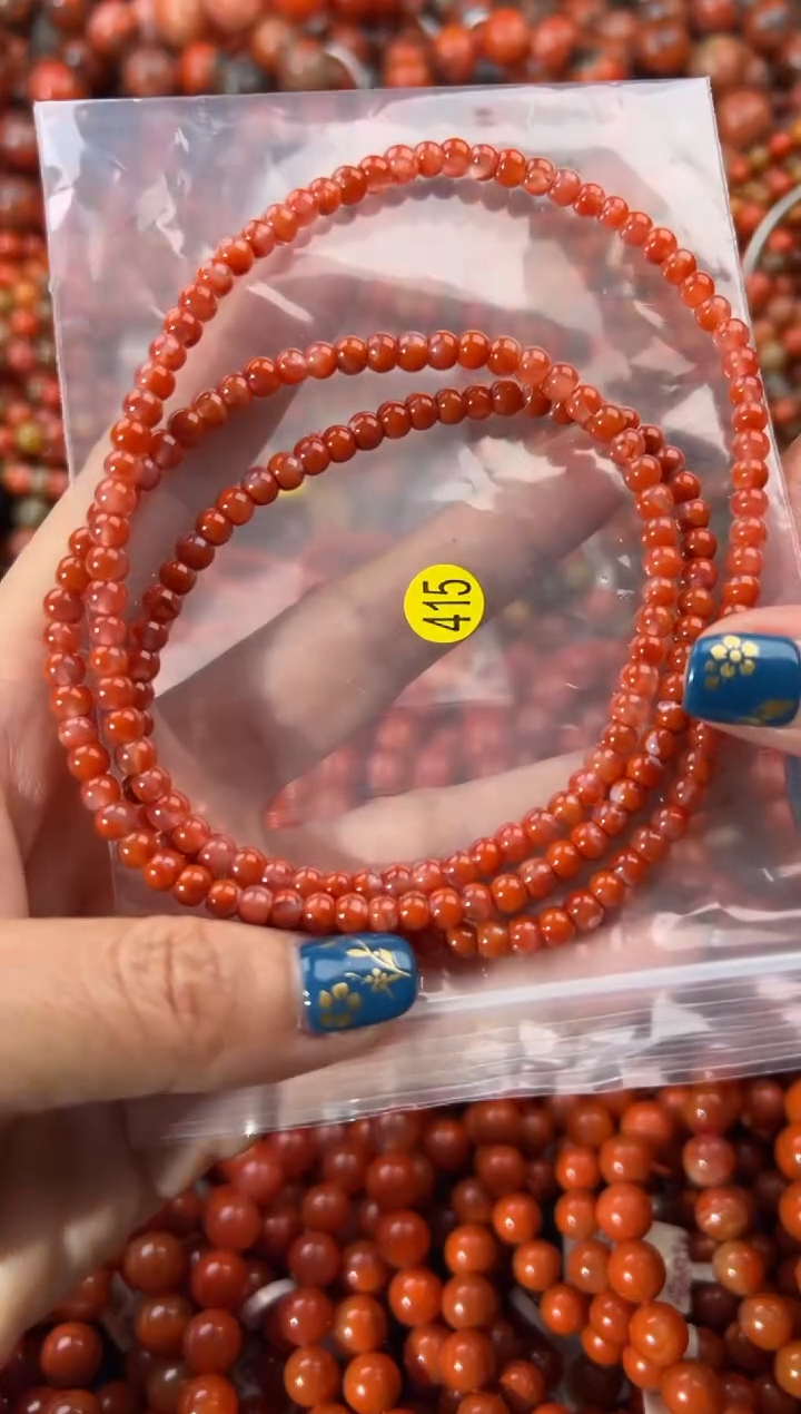 未镶嵌手串南红玛瑙4+