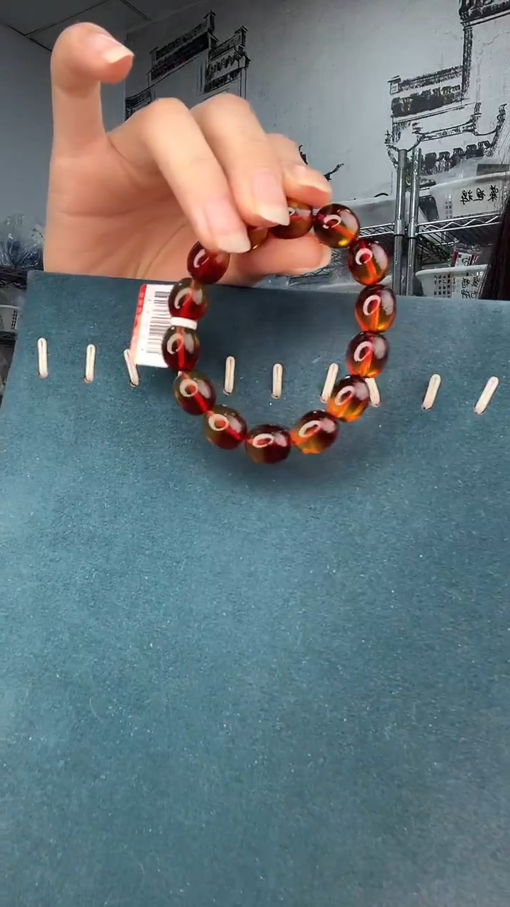 裸石琥珀未镶嵌C**C12MM红蓝珀A2841