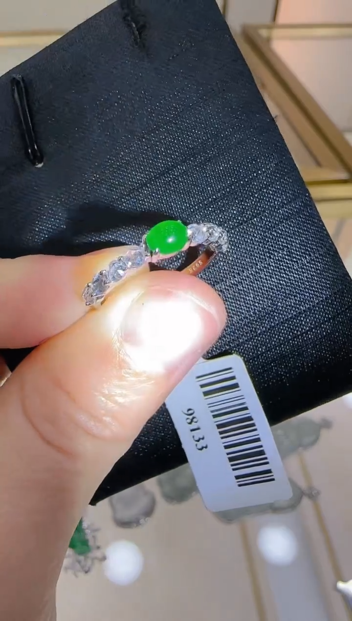 【闪购商品】翡翠戒指银S925镶嵌团购多样性发一件