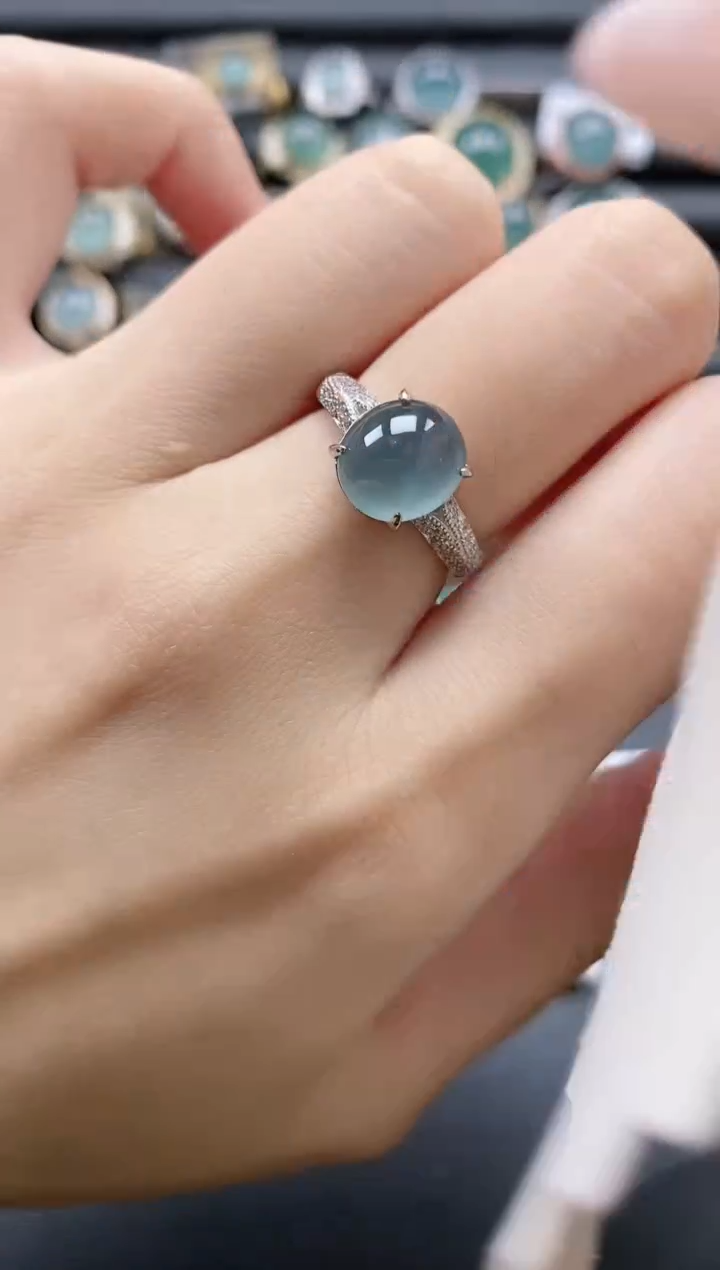 【闪购商品】翡翠戒指银S925镶嵌51151