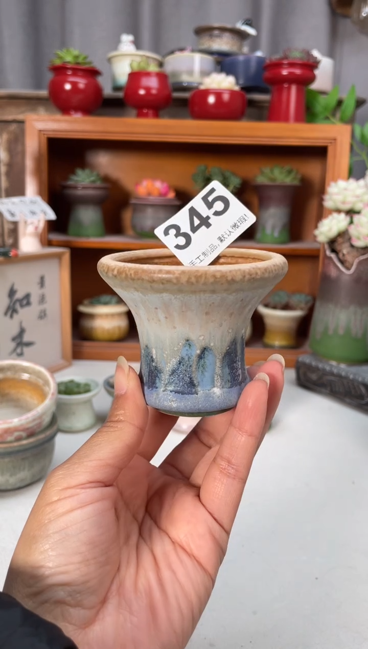 瓷片345知木小芳花盆