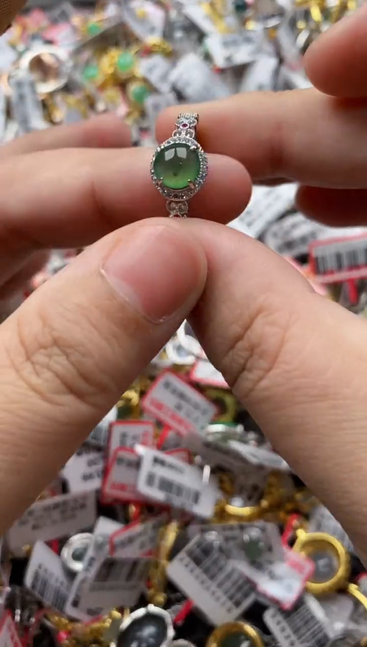 【闪购商品】翡翠戒指银S925镶嵌2222222----1