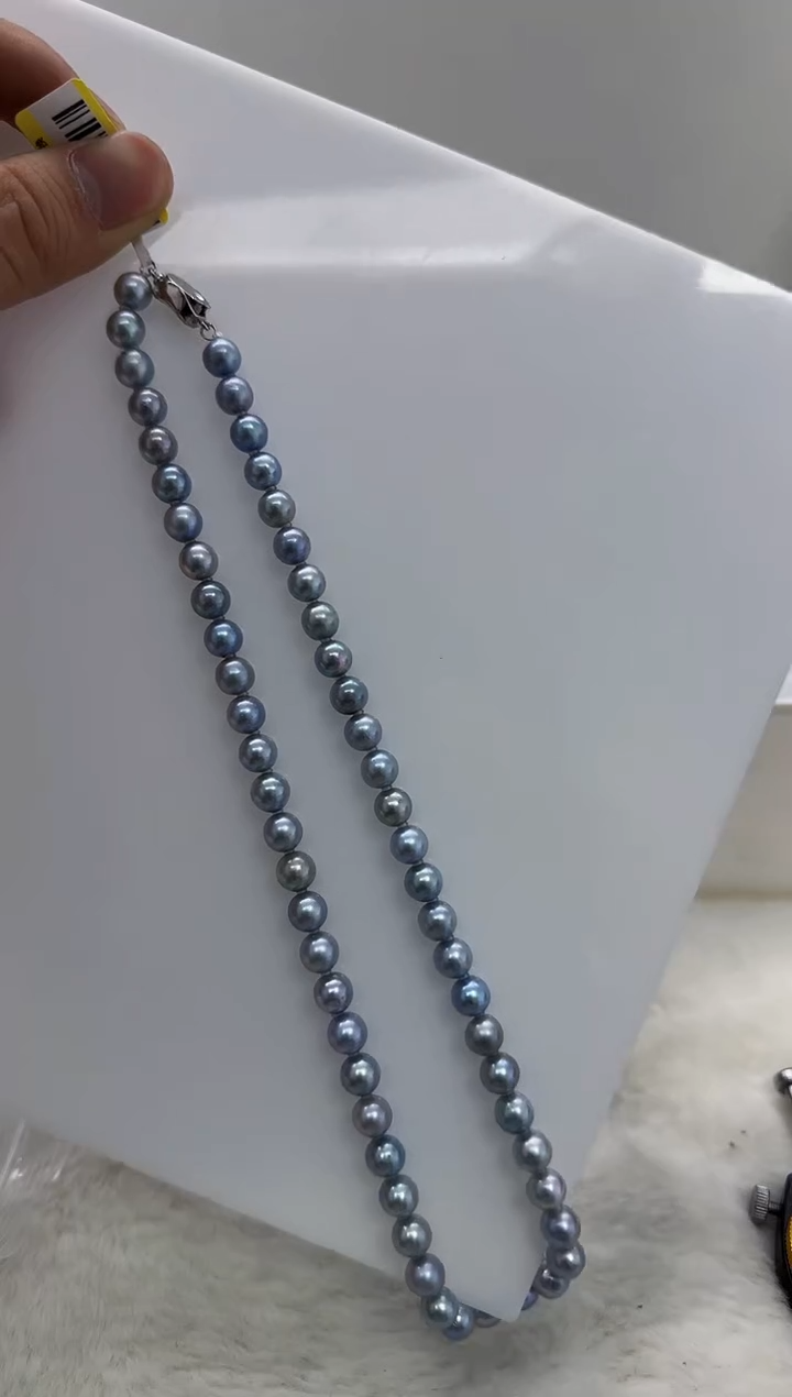 【闪购商品】海水珍珠DA银S925镶嵌t841 灰珠串7