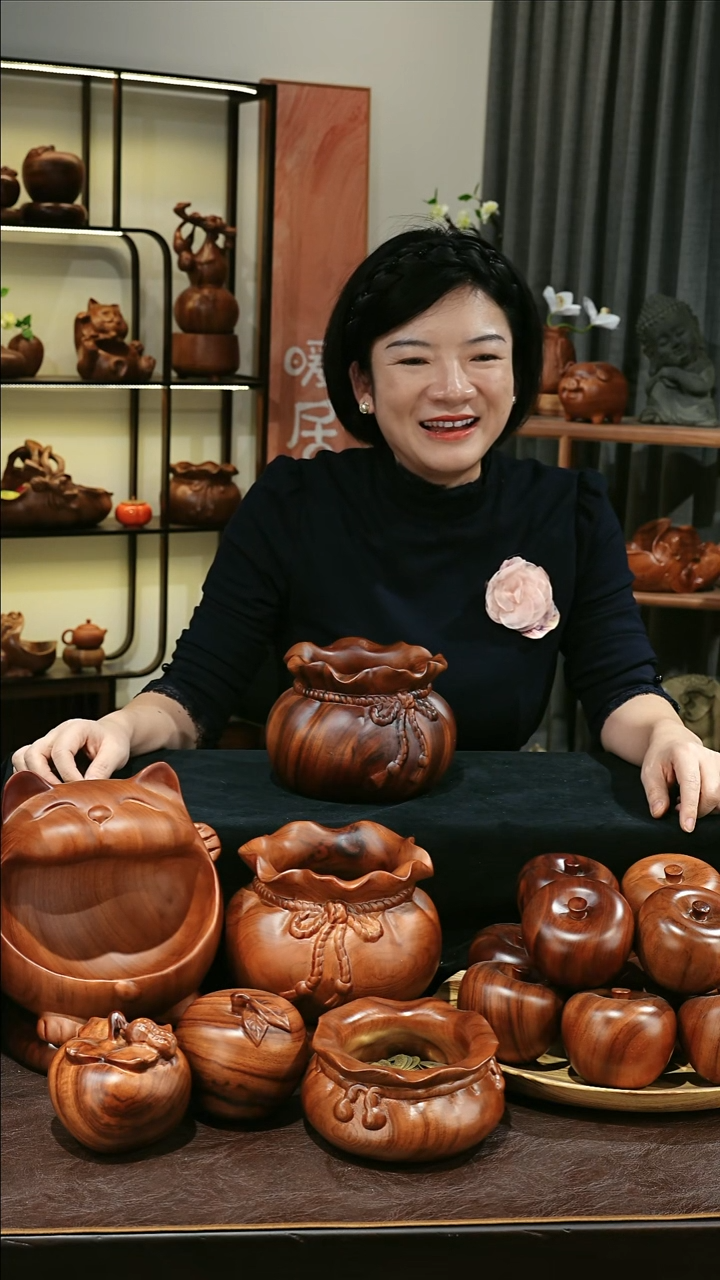 木MB005-3福袋收纳摆件中号微瑕福利3166