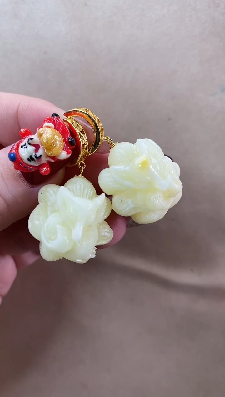 【闪购商品】琥珀耳饰未镶嵌耳环