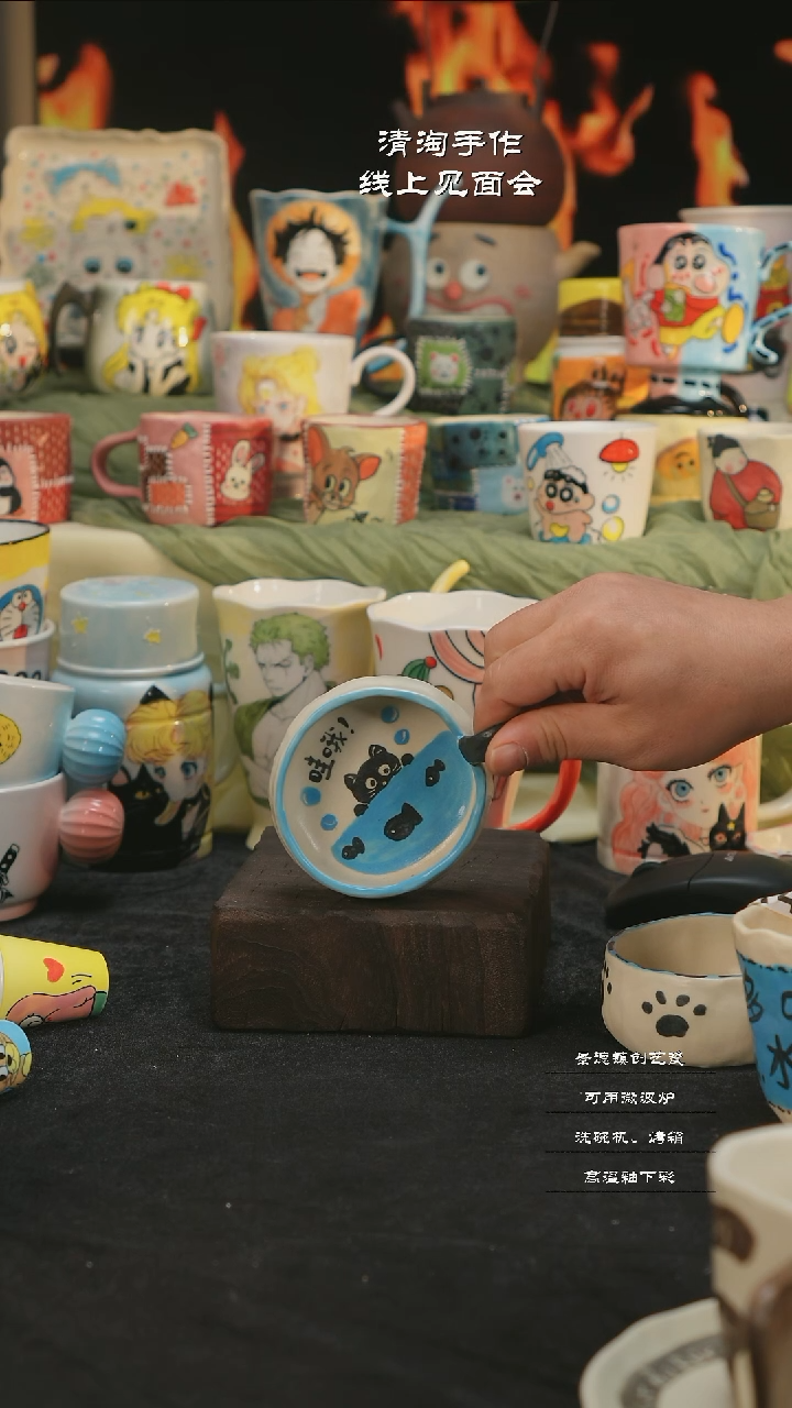 【闪购商品】摆件亲工手绘陶瓷-