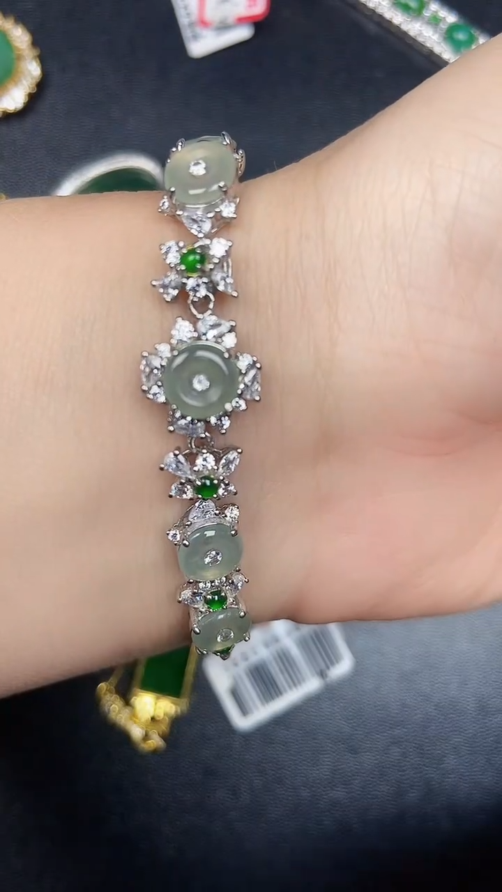 银S925镶嵌戒指翡翠3100