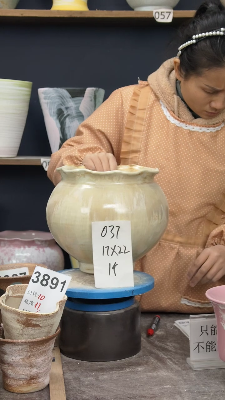 小*子景德镇花盆默认微瑕037